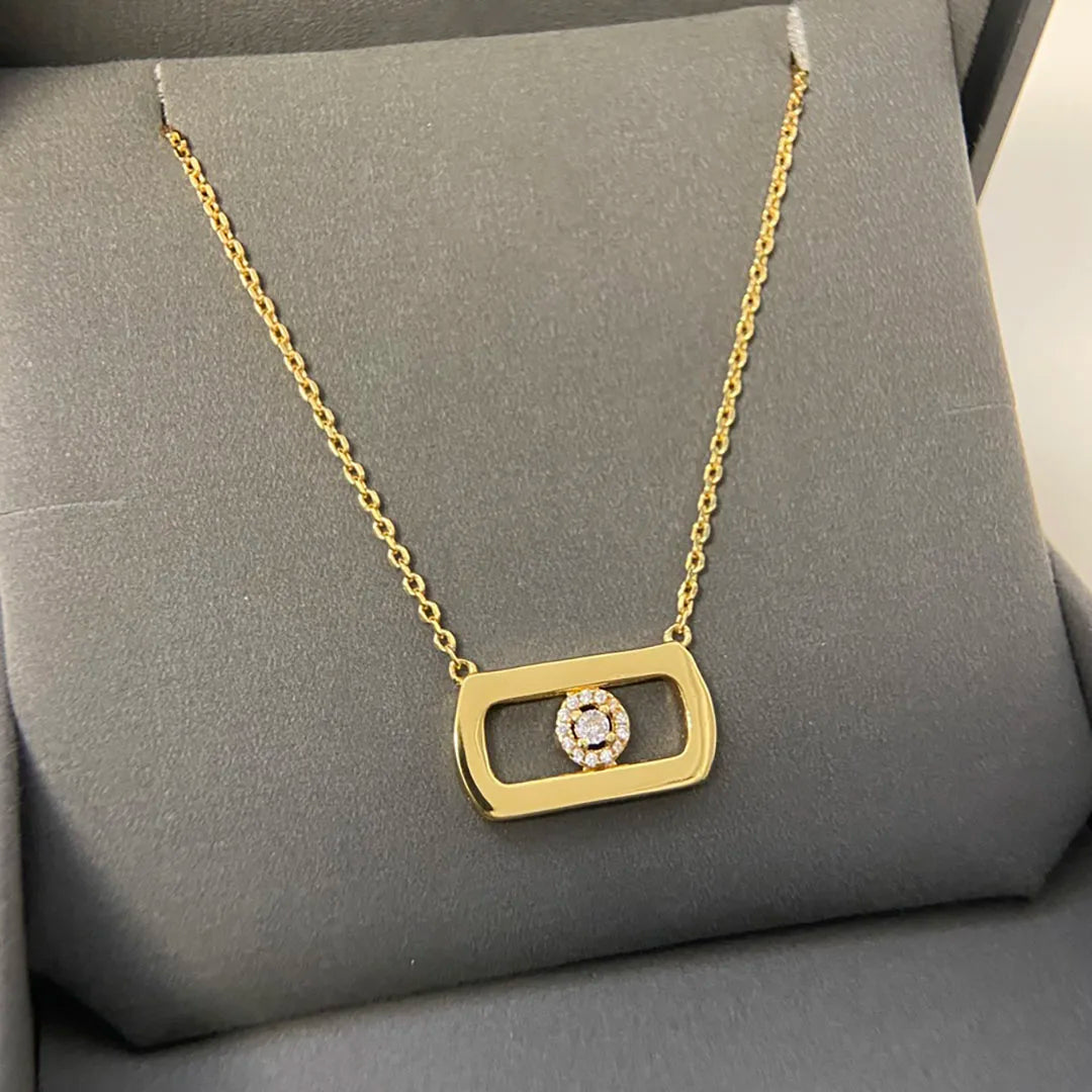 Sterling Silver Zircon Necklace