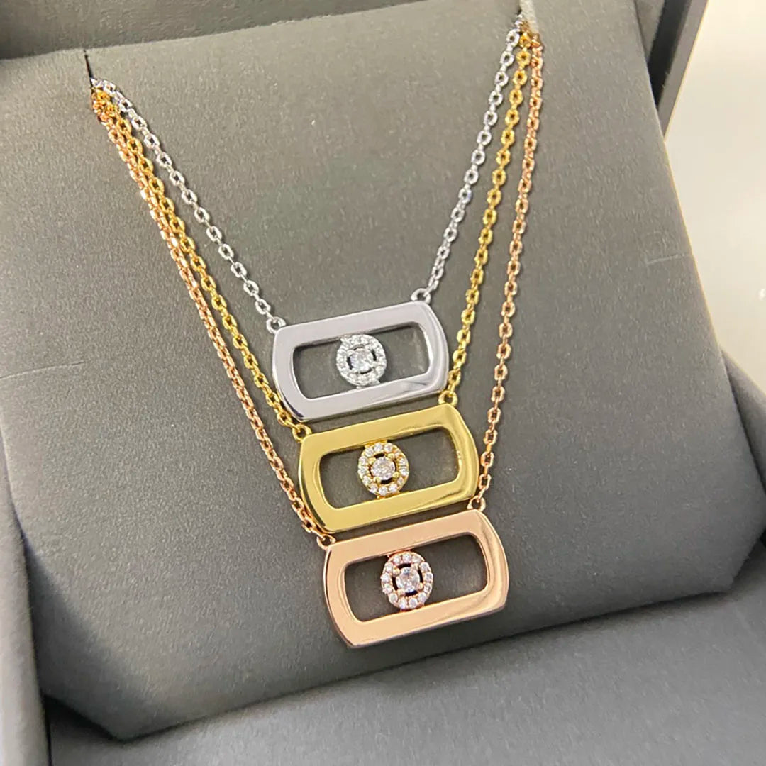 Sterling Silver Zircon Necklace