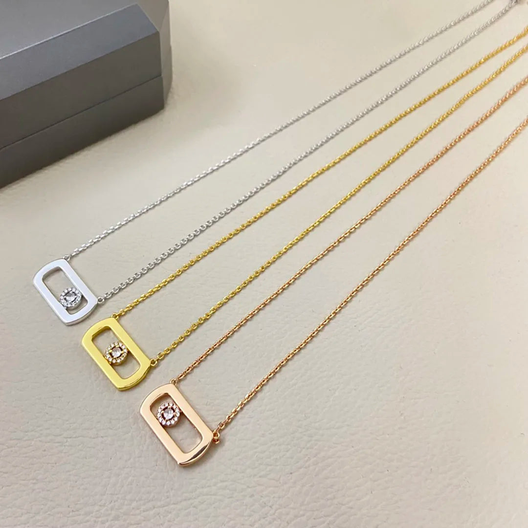 Sterling Silver Zircon Necklace