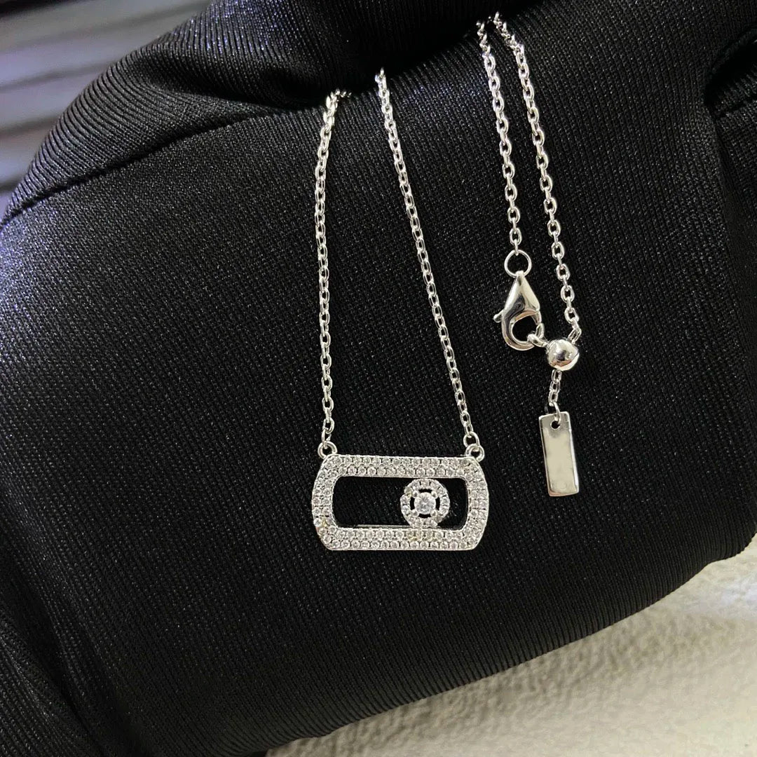 Sterling Silver Zircon Necklace