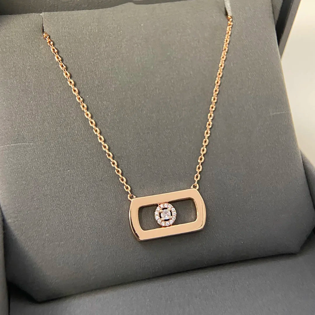 Sterling Silver Zircon Necklace