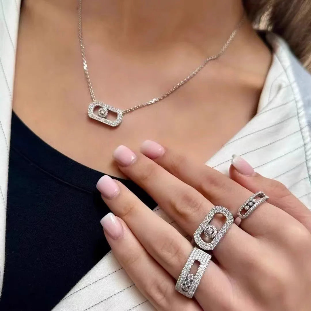 Sterling Silver Zircon Necklace